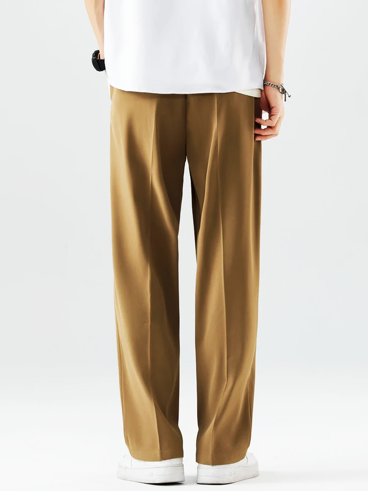 Prestige Pleated Split-Hem Trousers