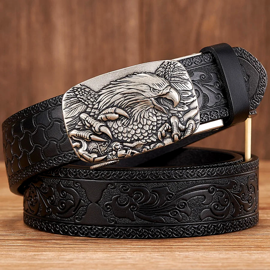 Outlaw Eagle Leather Belt