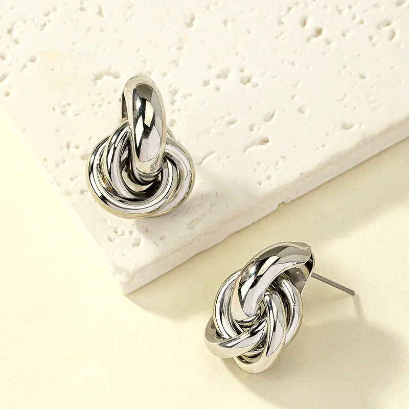 Luna Knot Hoops Earrings