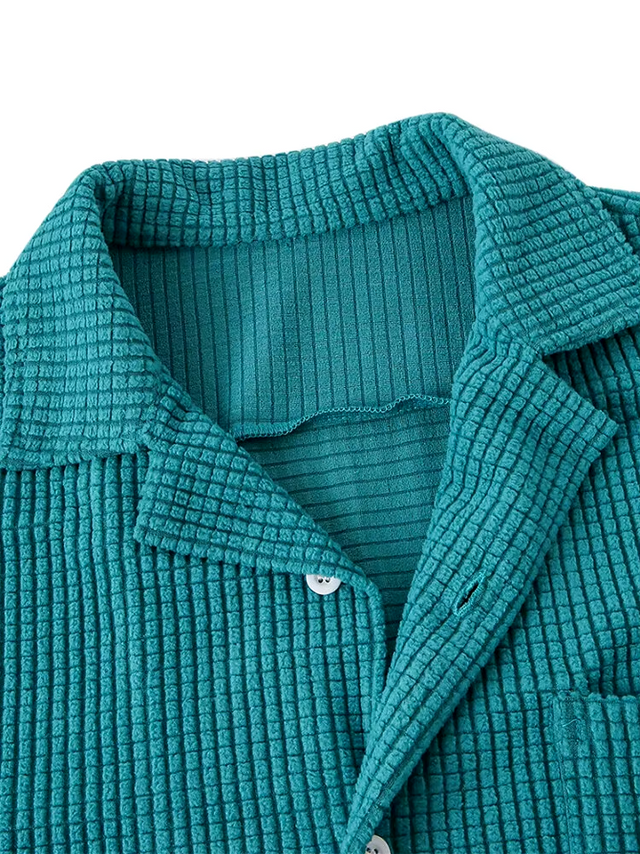 Charlie Relaxed Knitted Waffle Shirt