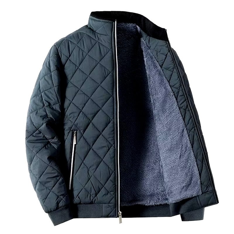 Diamond Quilted Fleece Jacket