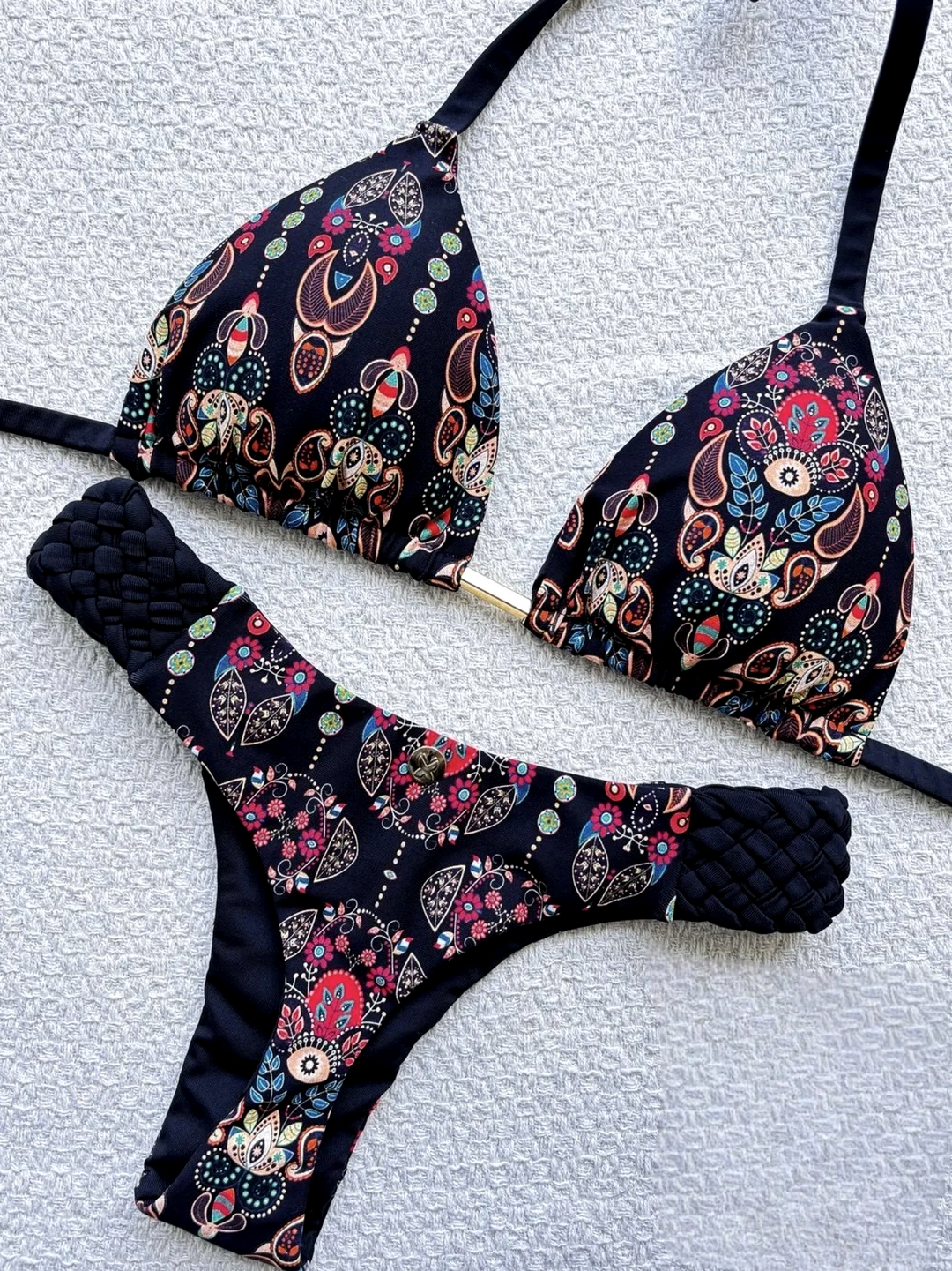Ornate Bandeau Boho Bikini Set