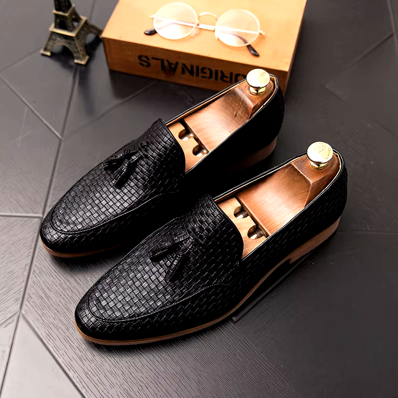 Belmont Textured Tassel Loafers