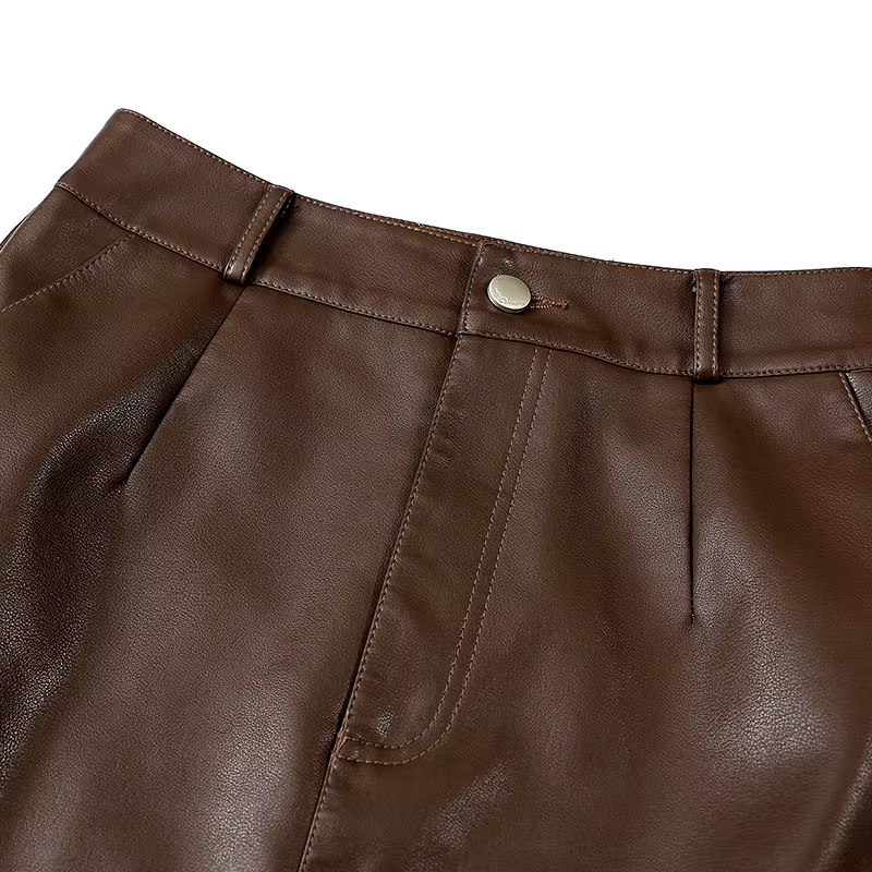 Colette Leather Midi Skirt