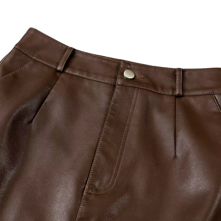 Colette Leather Midi Skirt