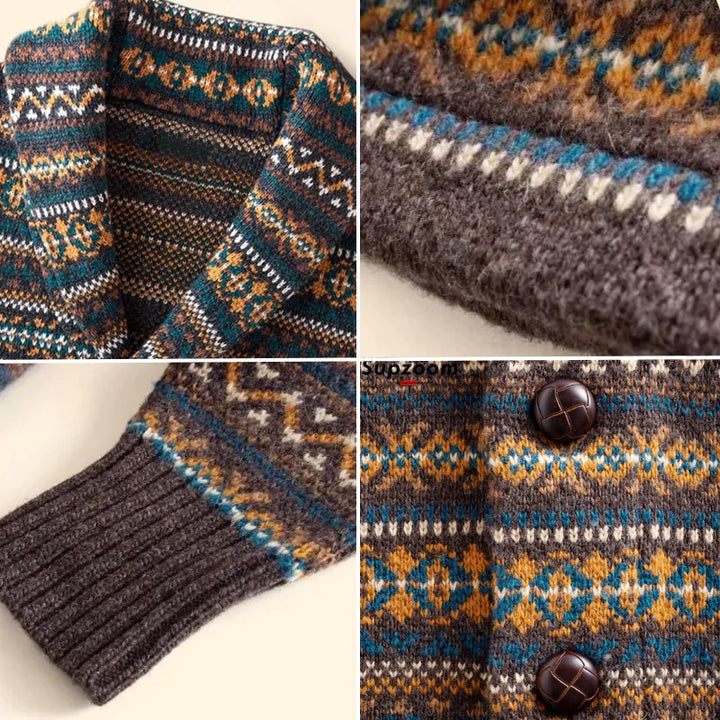 Bravado Patterned Wool Cardigan