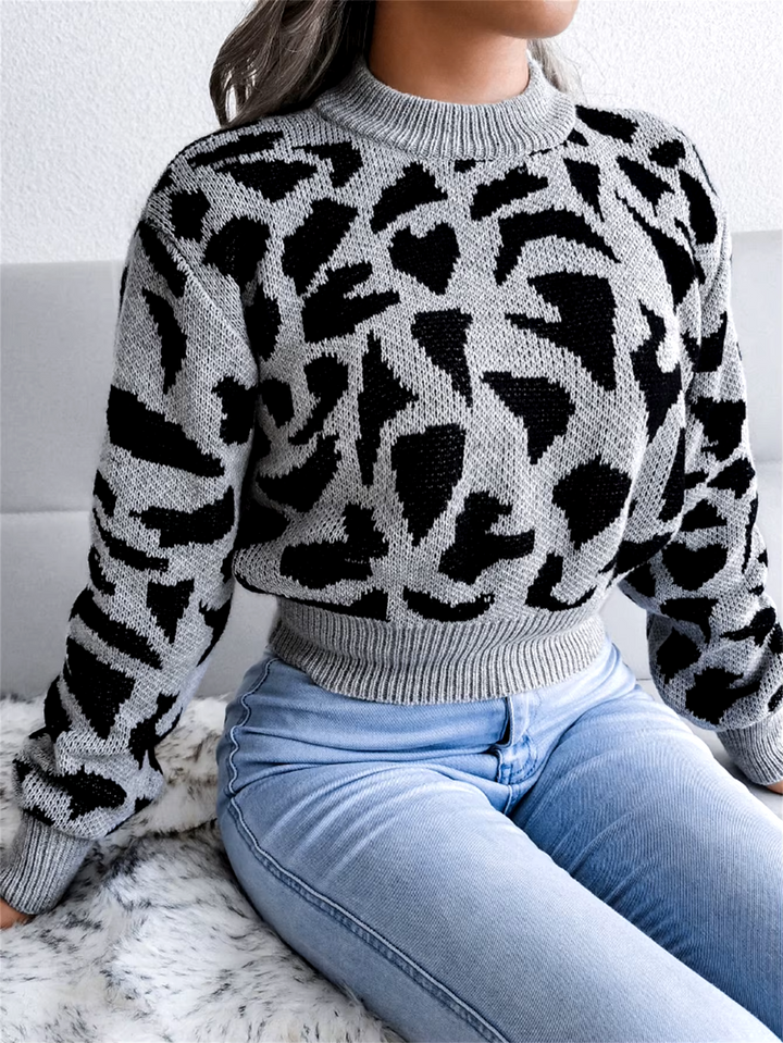 Leopard Knit Sweater