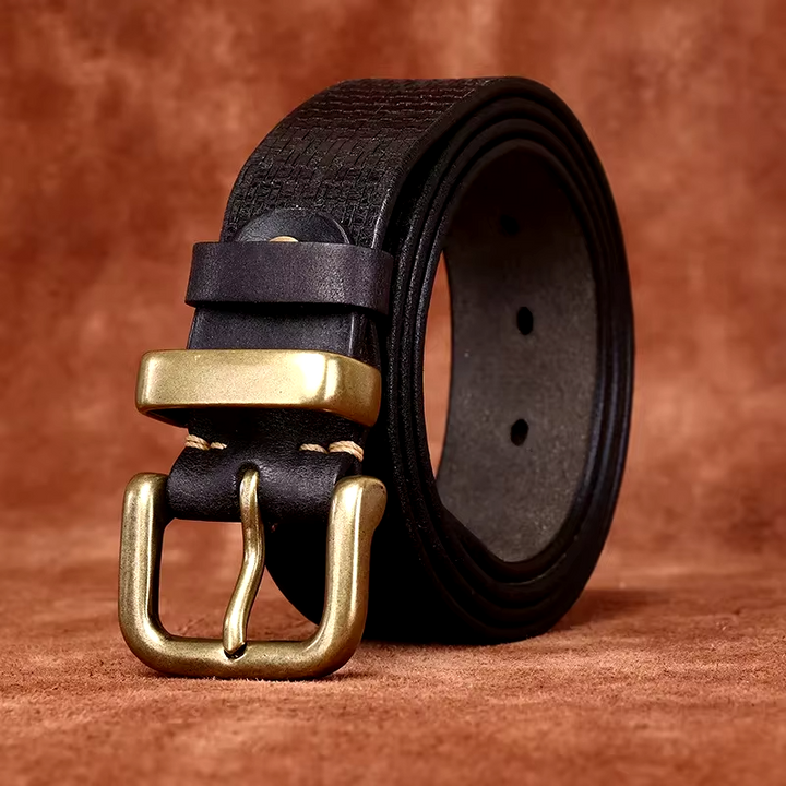 Wayne Grid Leather Belt
