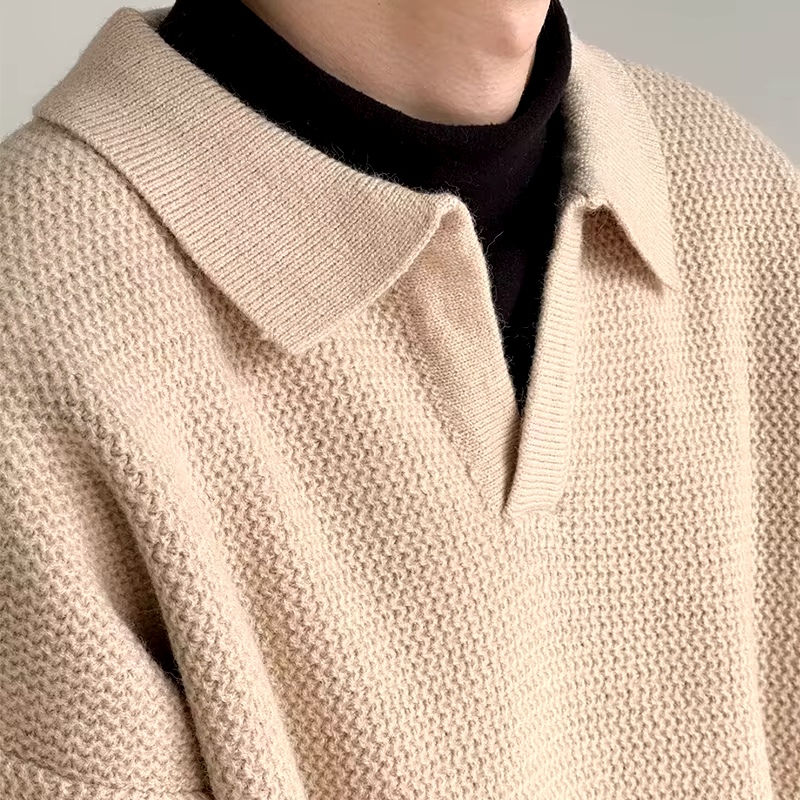 Alpine Fisherman Polo Sweater