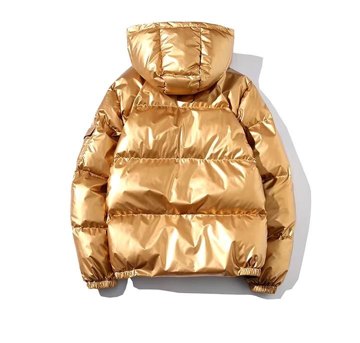 Athena Quilted Metallic Ciré Jacket