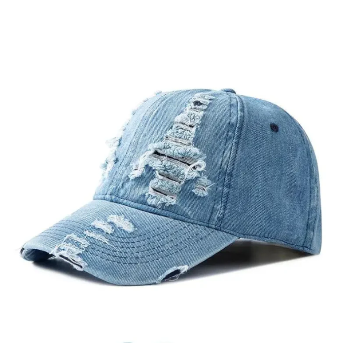 Outlaw Distressed Denim Cap