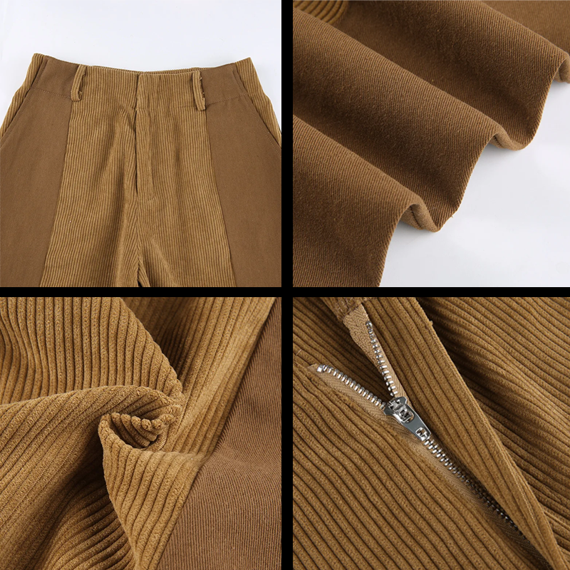 Elena Patchwork Corduroy Pant