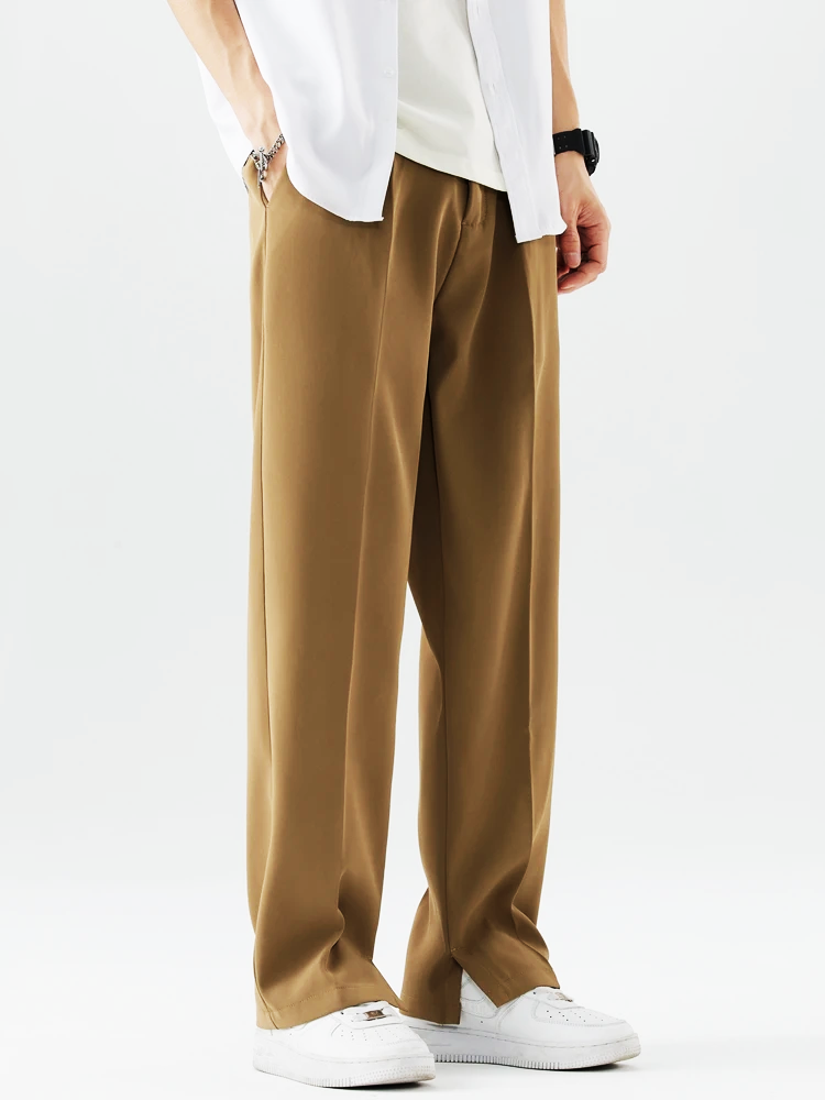 Prestige Pleated Split-Hem Trousers