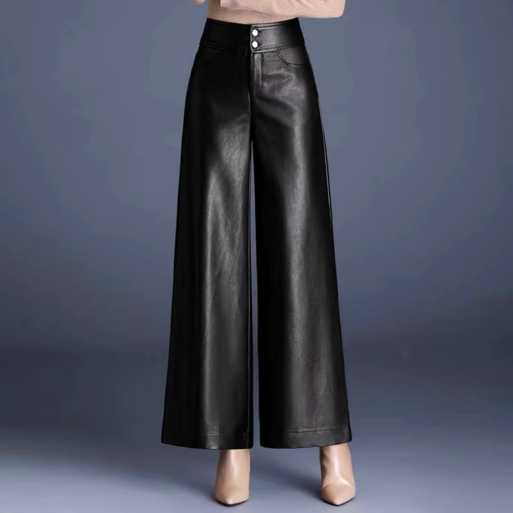 Lucy High Rise Wide Leather Pants