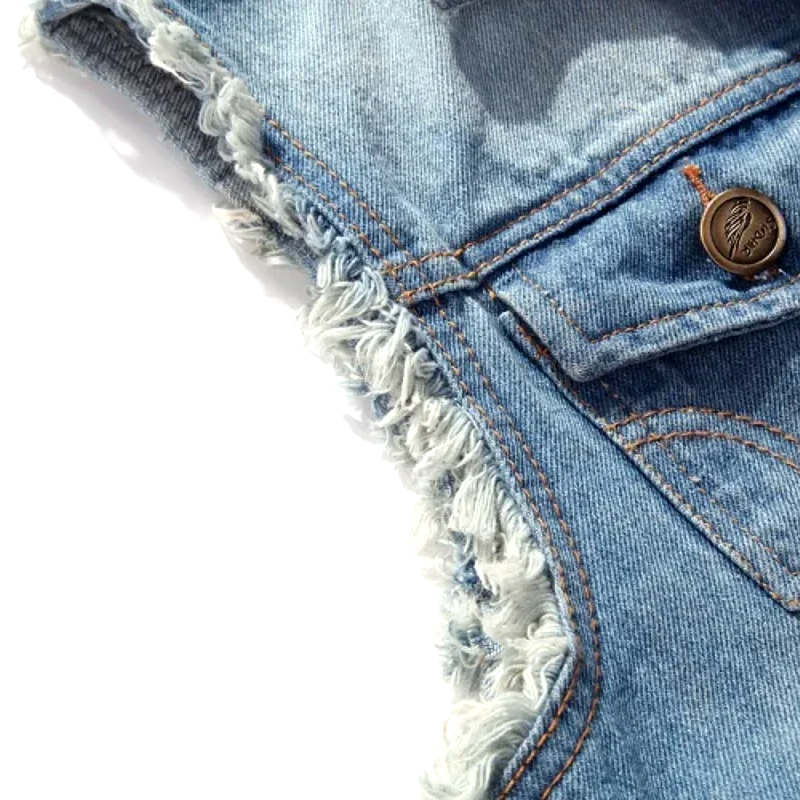 Rogue Distressed Denim Vest