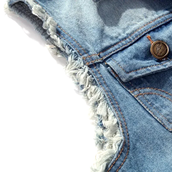 Rogue Distressed Denim Vest