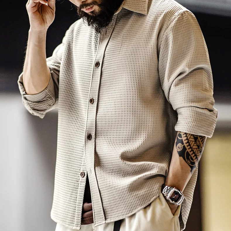 Badger Waffle Textured Shirt