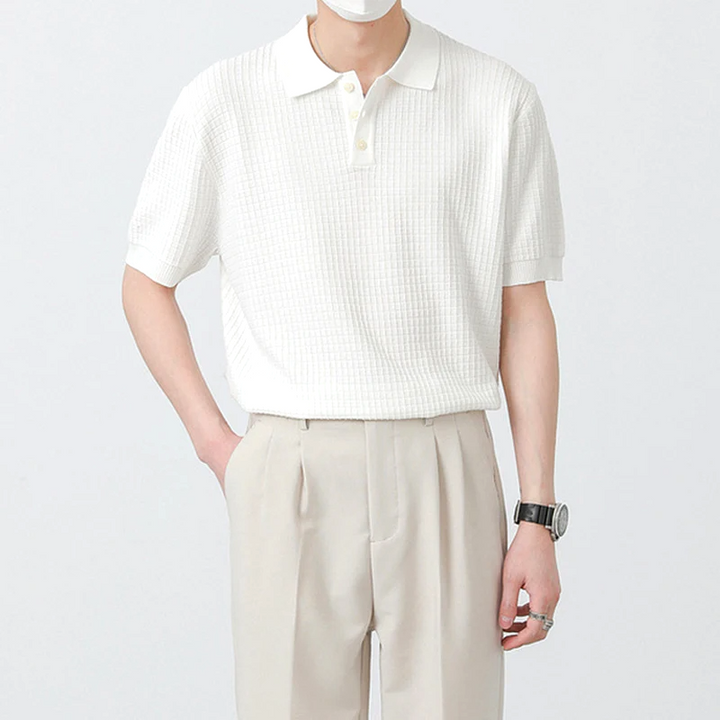 Marco Textured Knitted Polo Shirt