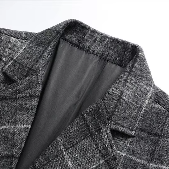 Harris Wool Plaid Overcoat