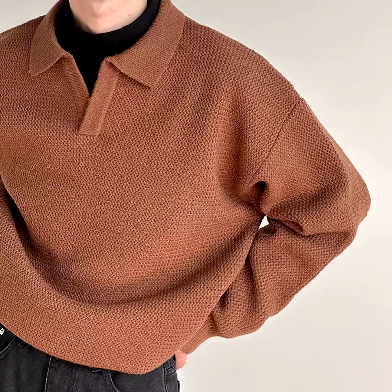 Alpine Fisherman Polo Sweater