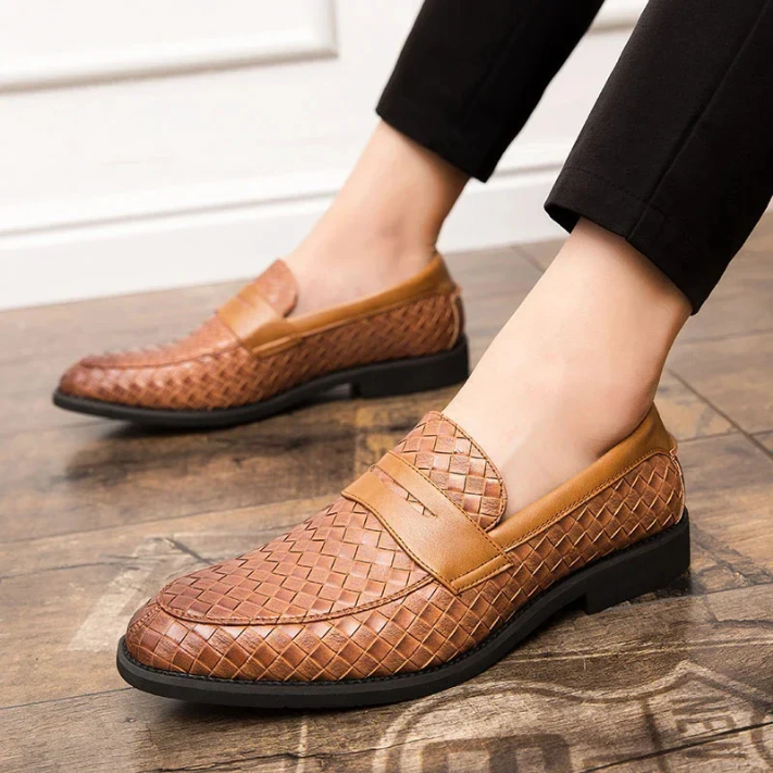 Tessaro Woven Leather Loafer