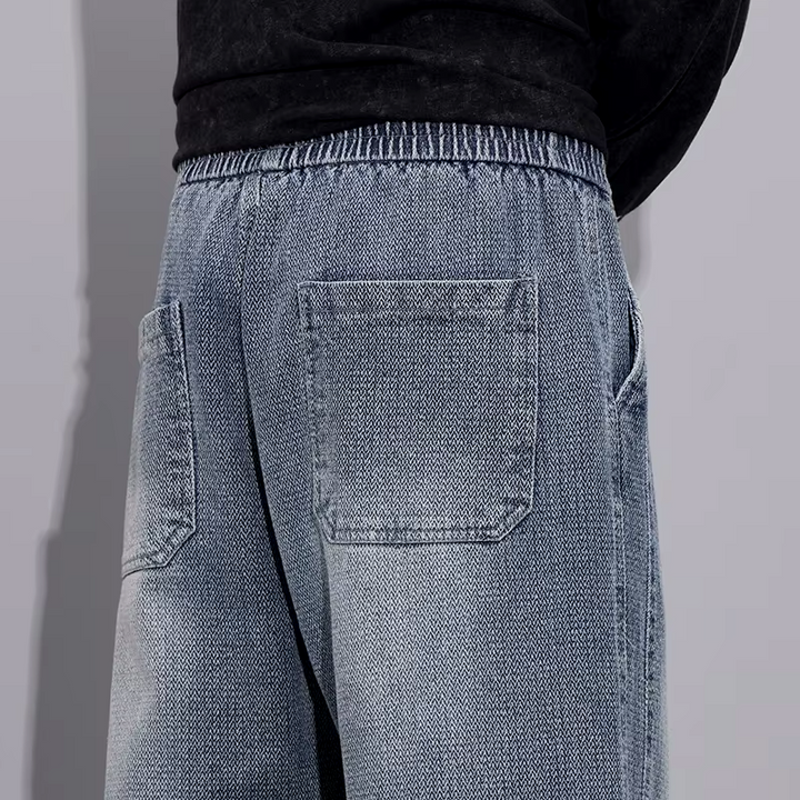 Faded Wide-Leg Denim Pant