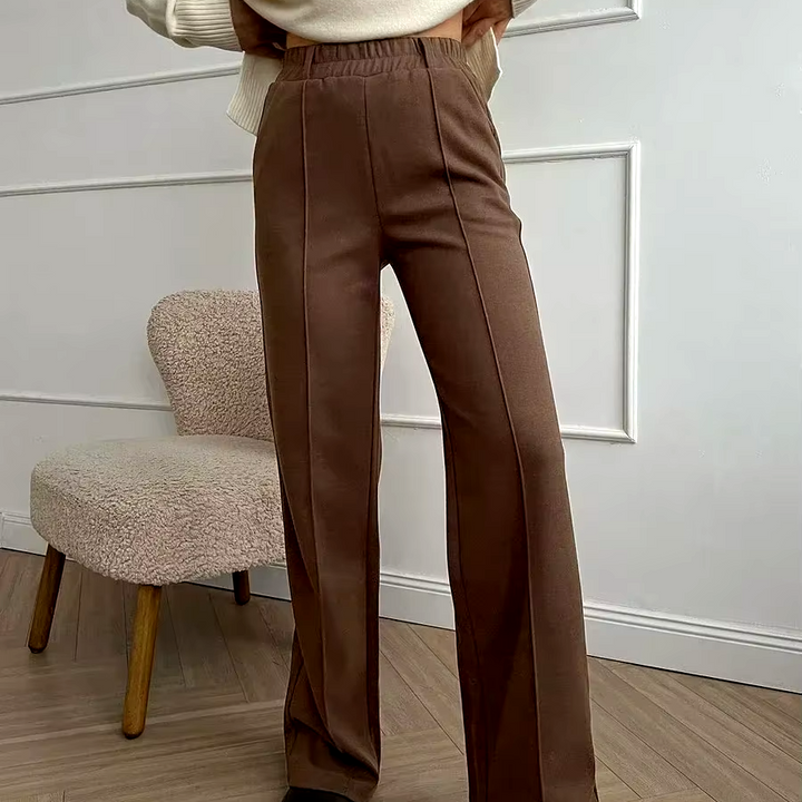 Brooke High Waisted Wool Pleated Trouser