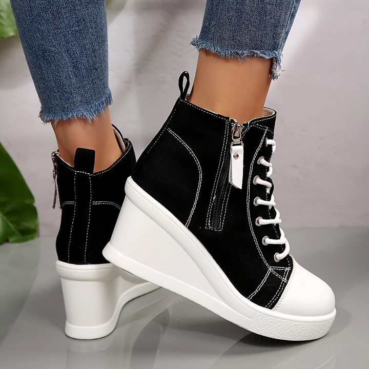 Broadway Canvas Wedge Sneaker