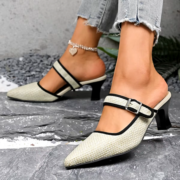 Mary Jane Textured Mules