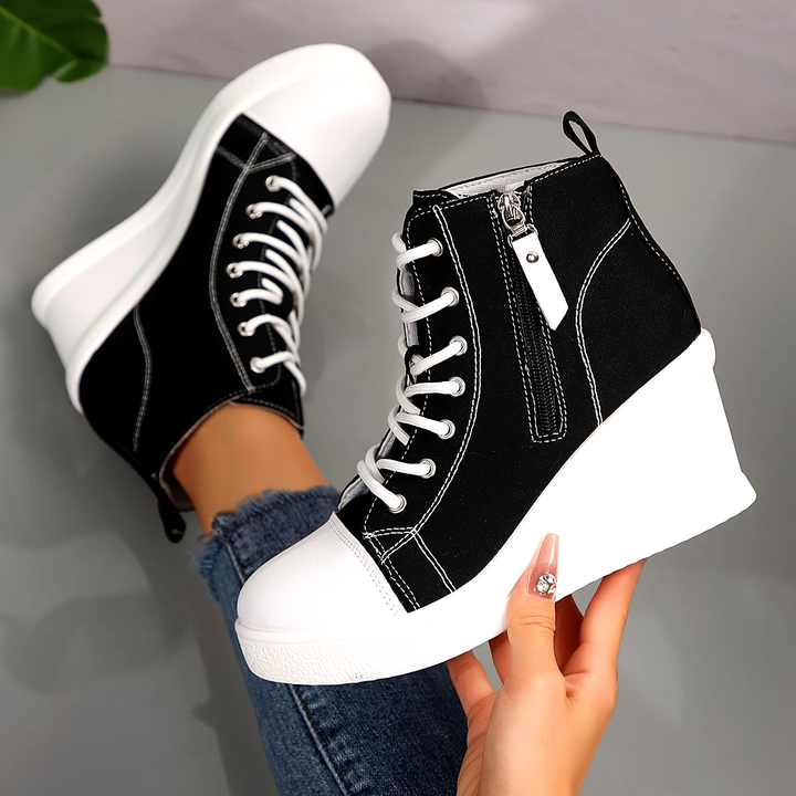 Broadway Canvas Wedge Sneaker