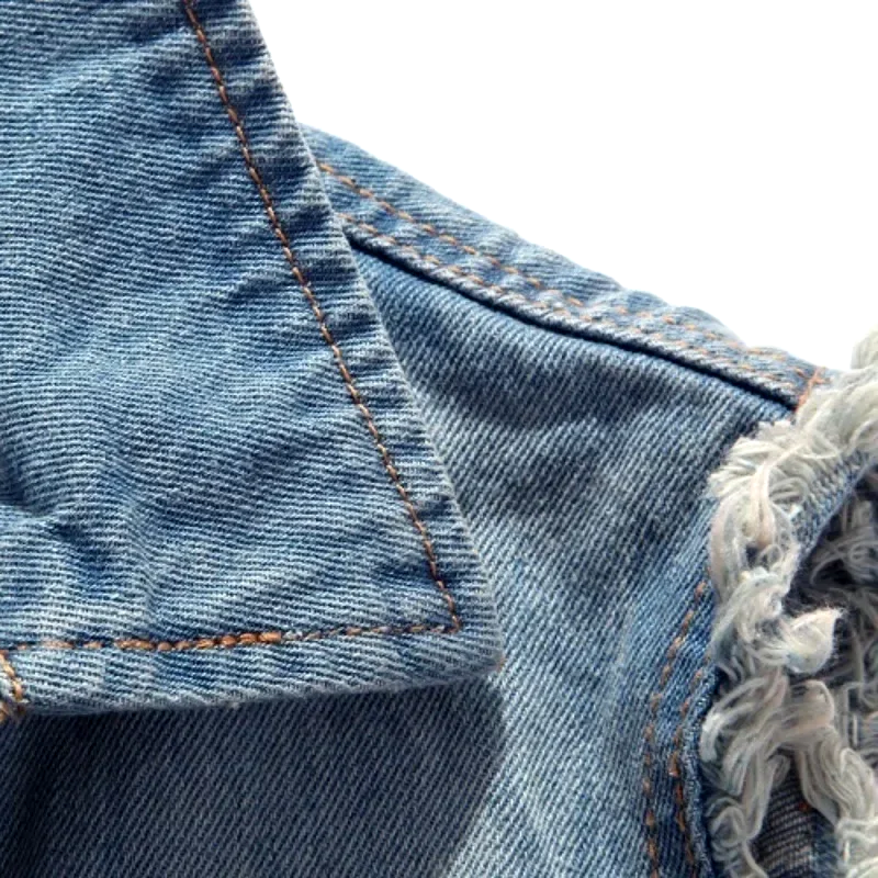 Rogue Distressed Denim Vest