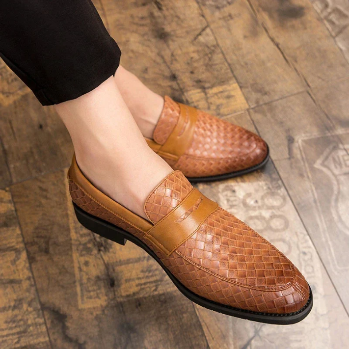 Tessaro Woven Leather Loafer