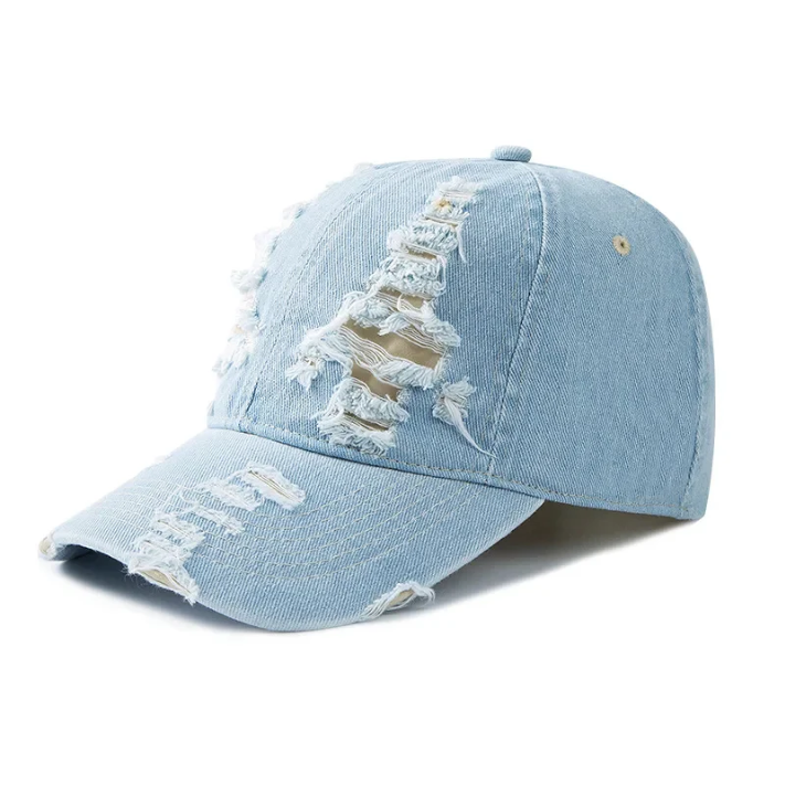 Outlaw Distressed Denim Cap