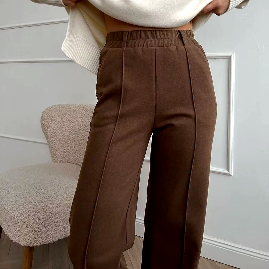 Brooke High Waisted Wool Pleated Trouser