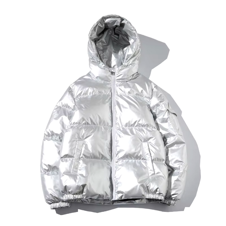 Athena Quilted Metallic Ciré Jacket