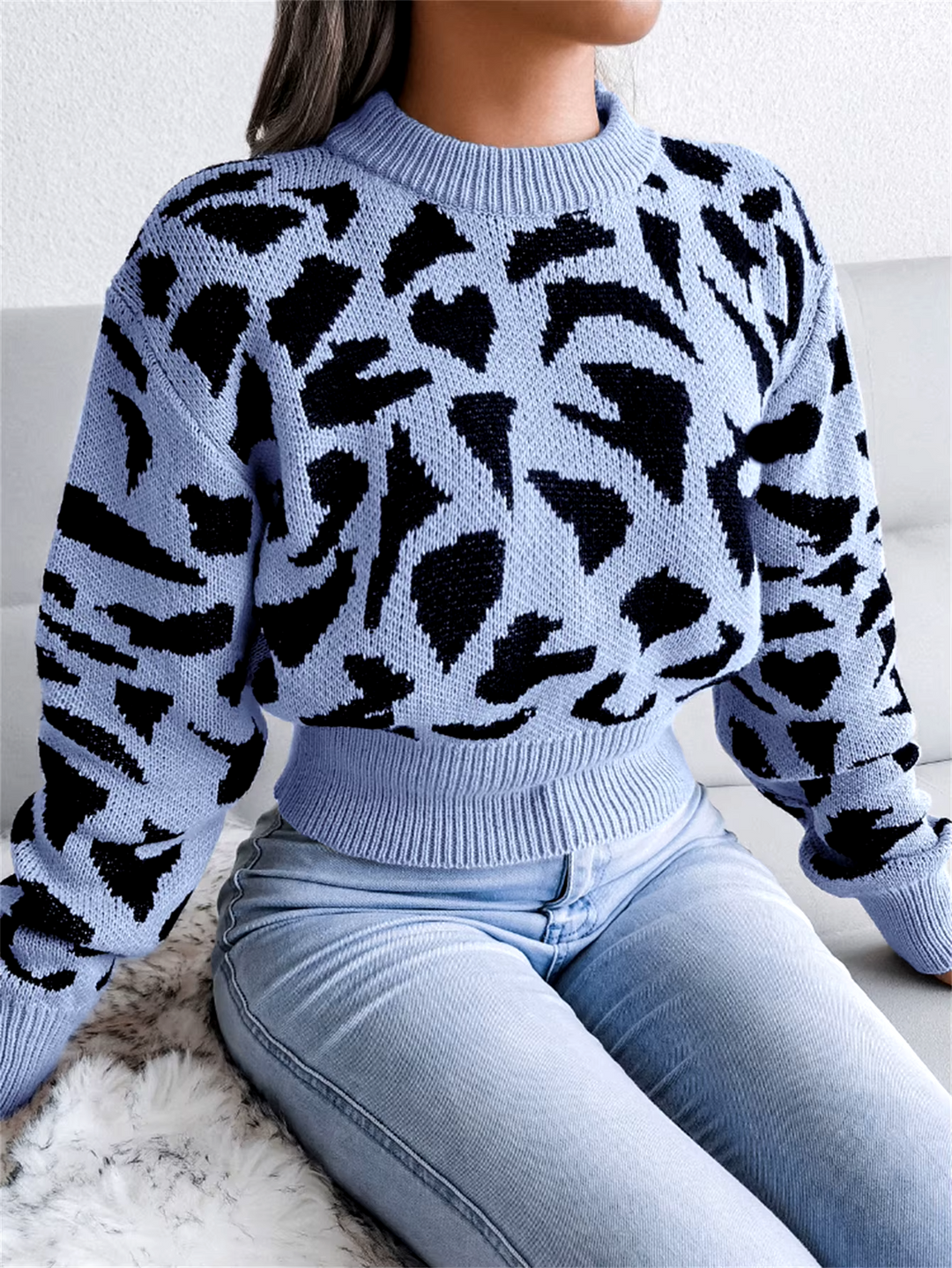 Leopard Knit Sweater