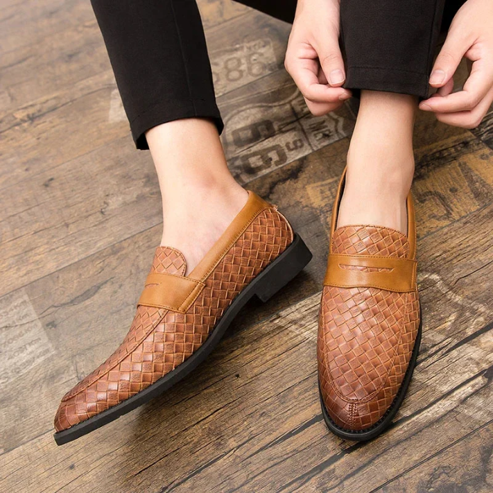 Tessaro Woven Leather Loafer