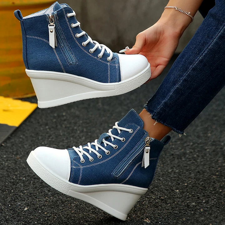 Broadway Canvas Wedge Sneaker