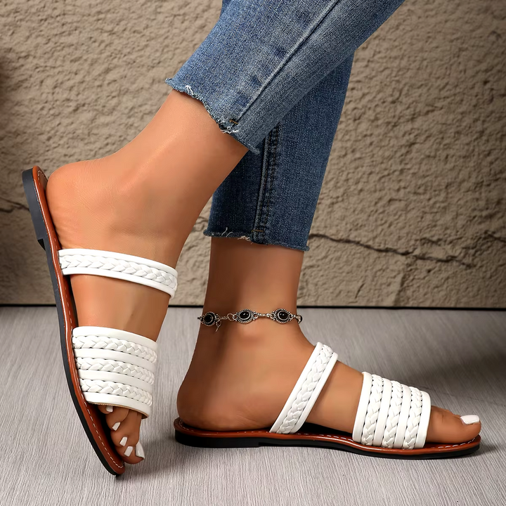 Braided Vegan Leather Slipper