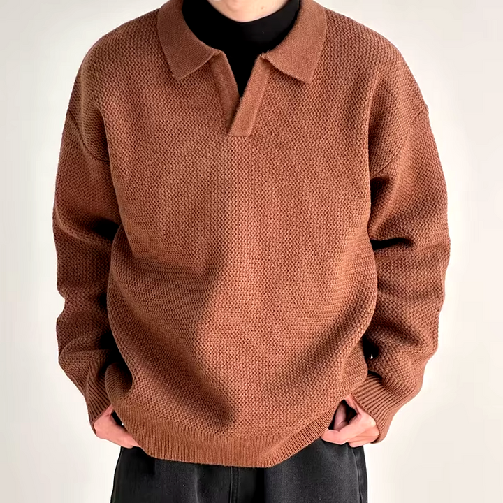 Alpine Fisherman Polo Sweater