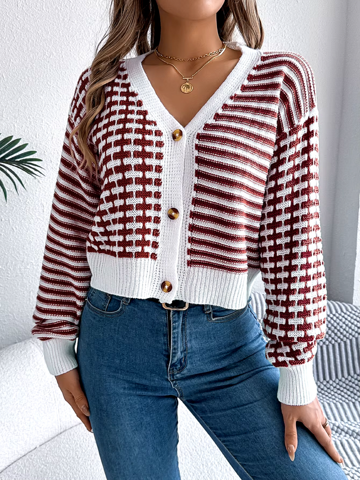 Anne Klein Stripe Cardigan