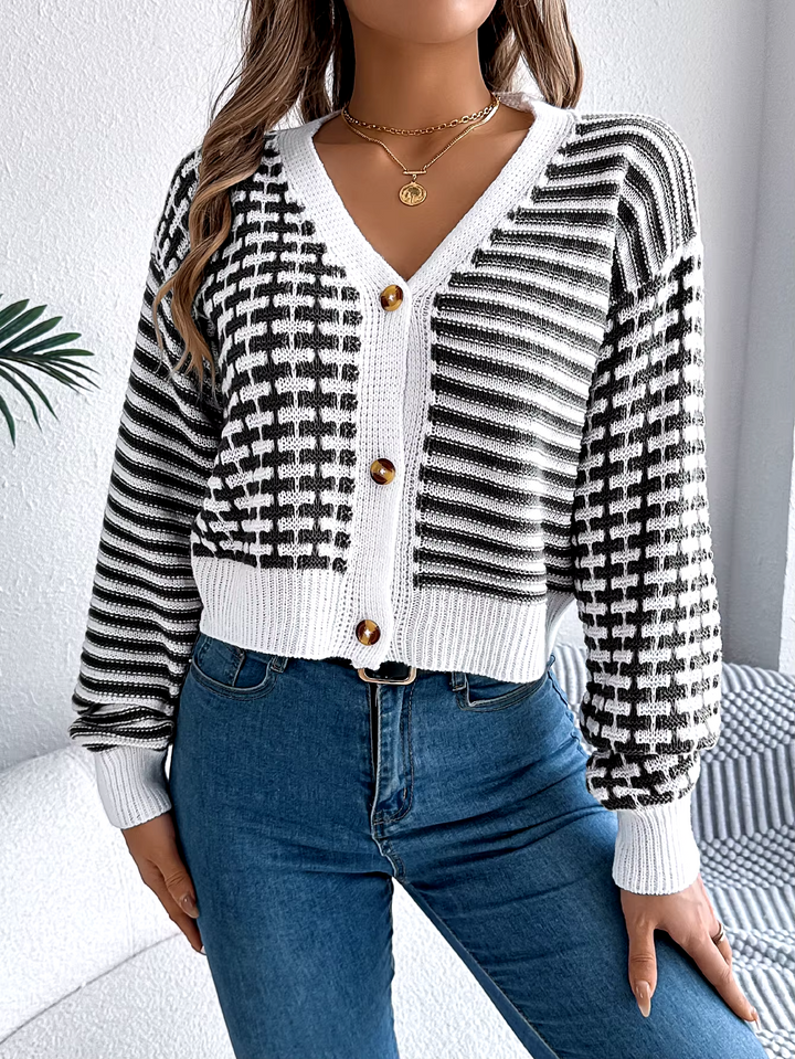 Anne Klein Stripe Cardigan