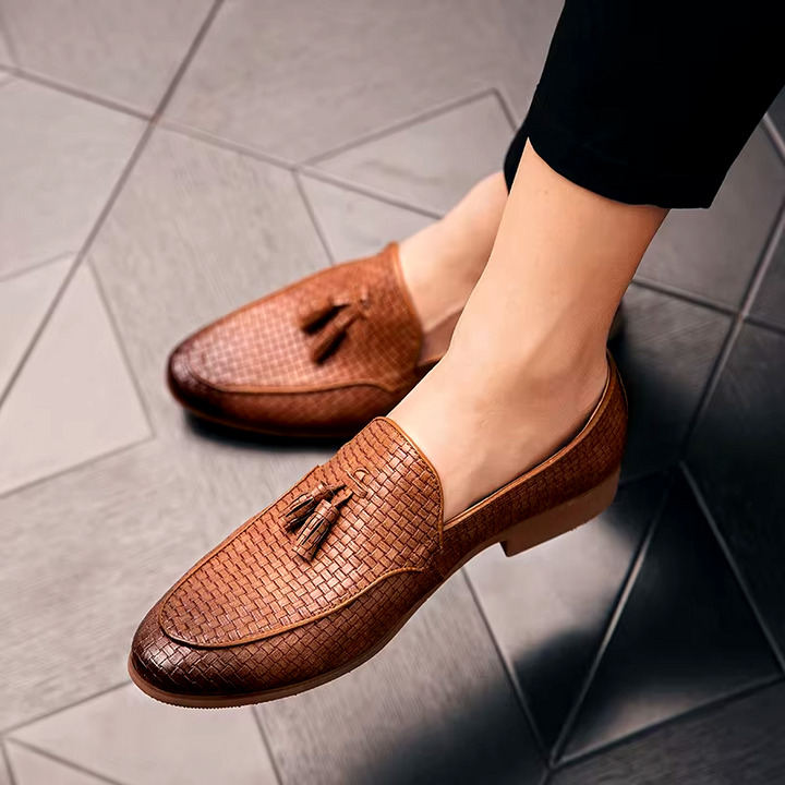 Belmont Textured Tassel Loafers