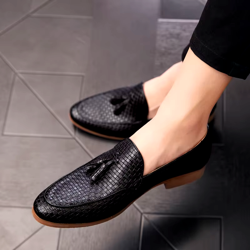 Belmont Textured Tassel Loafers