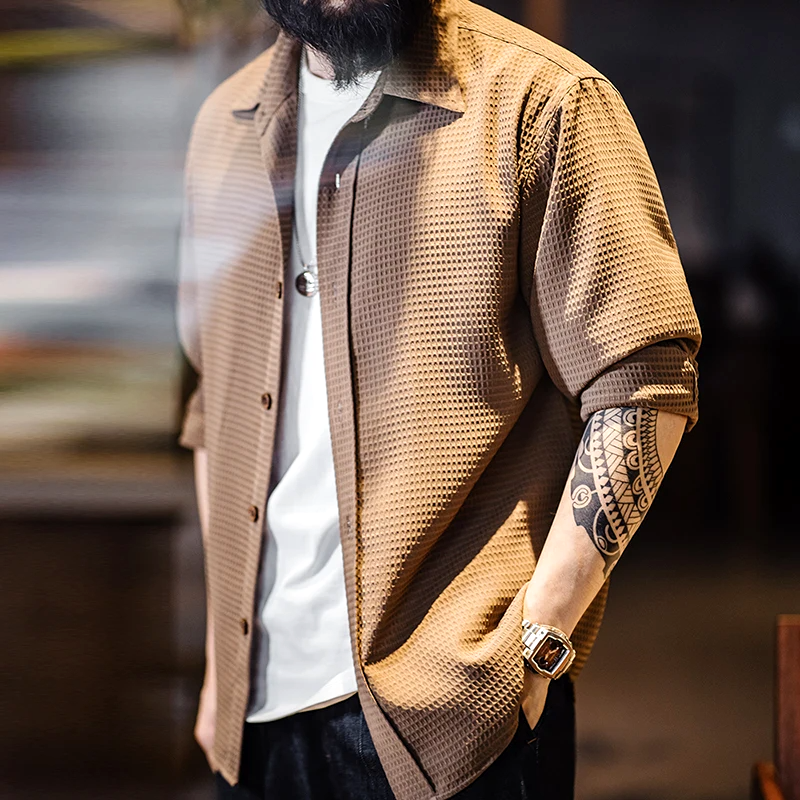 Badger Waffle Textured Shirt