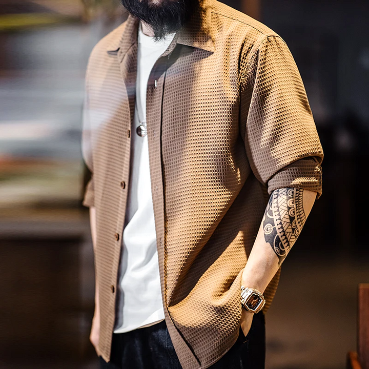 Badger Waffle Textured Shirt