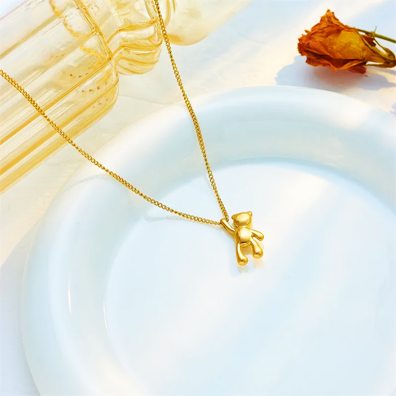 Amoroso Bear Gold Necklace