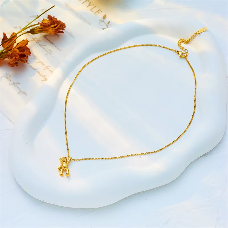Amoroso Bear Gold Necklace
