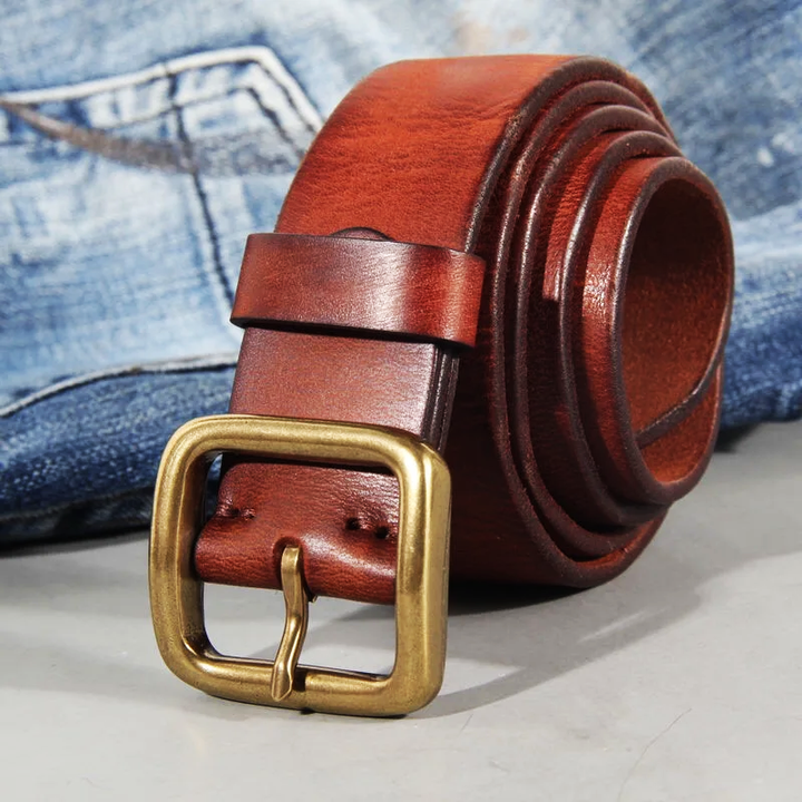 Retro Genuine Cowhide Leather Belt