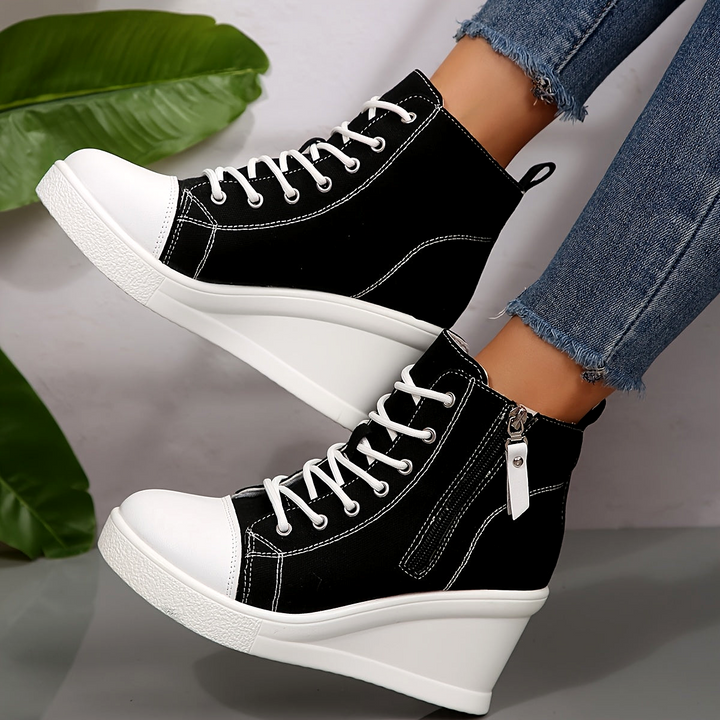 Broadway Canvas Wedge Sneaker